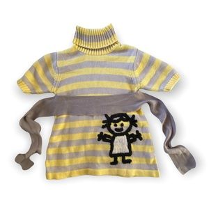 Vintage Boutique LOURDES knit striped dress